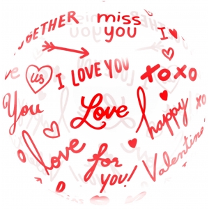 Шар круг Deco Bubble,  Я Люблю Тебя Прозрачный